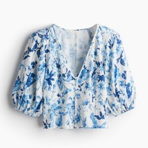 NWOT Linen Blend Blouse